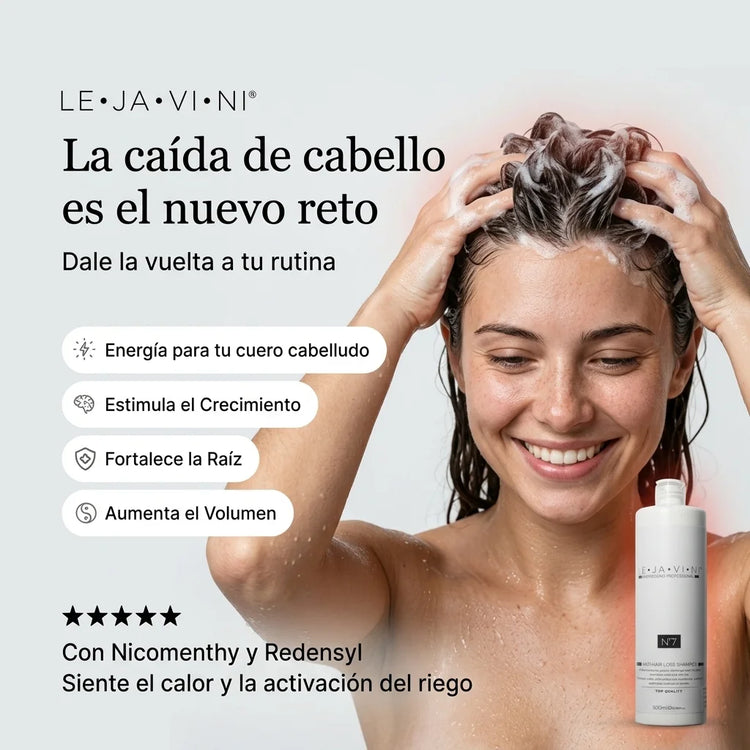 Champú fortificante densidad cabello aplicación cuero cabelludo