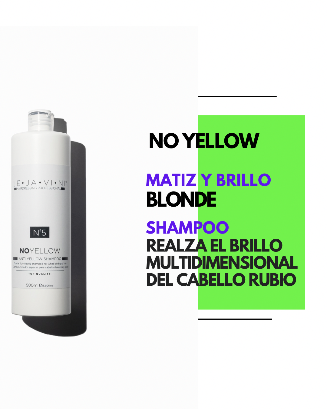 LE·JA·VI·NI® Nº 5 Champú AntiYellow 500ml