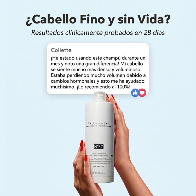 Champú fortificante densidad cabello fino resultado LE·JA·VI·NI®