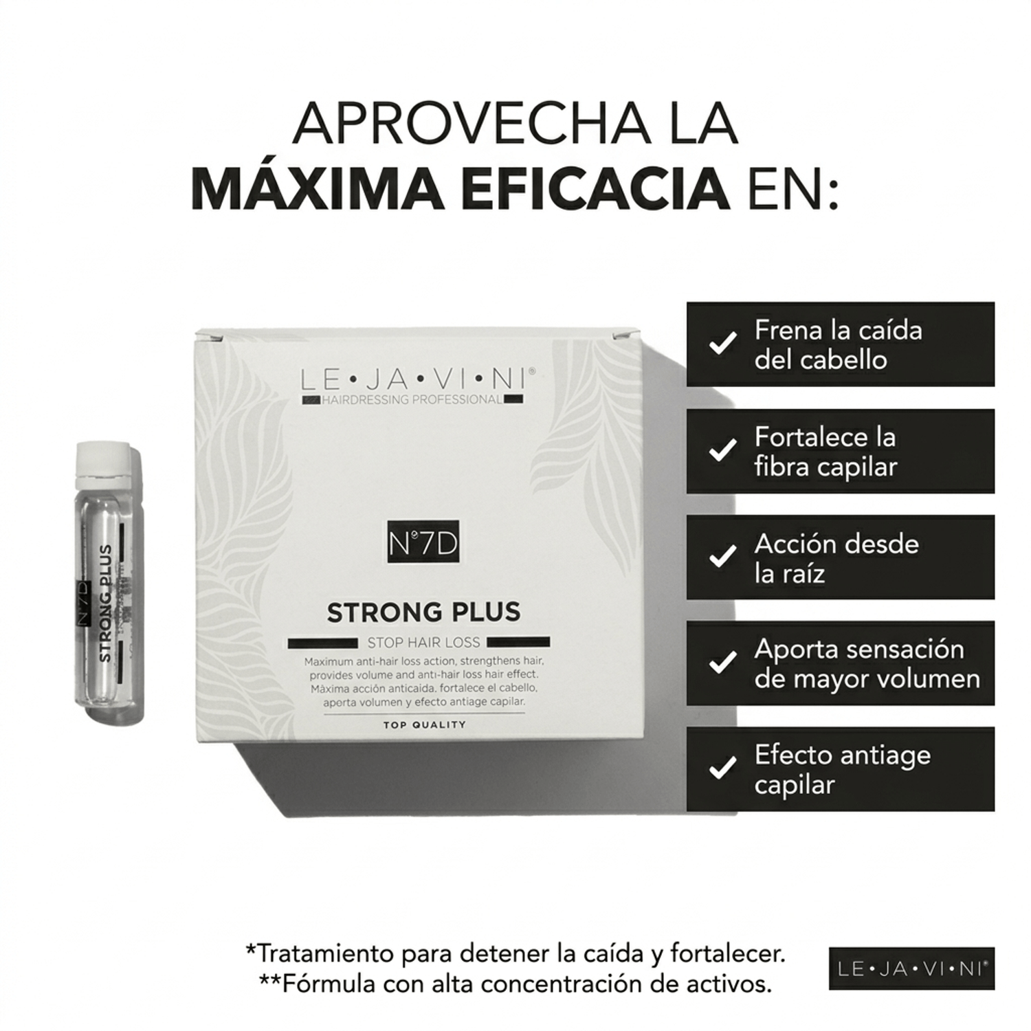 Ampollas Anticaída Cabello Profesional LEJAVINI resultado anticaída