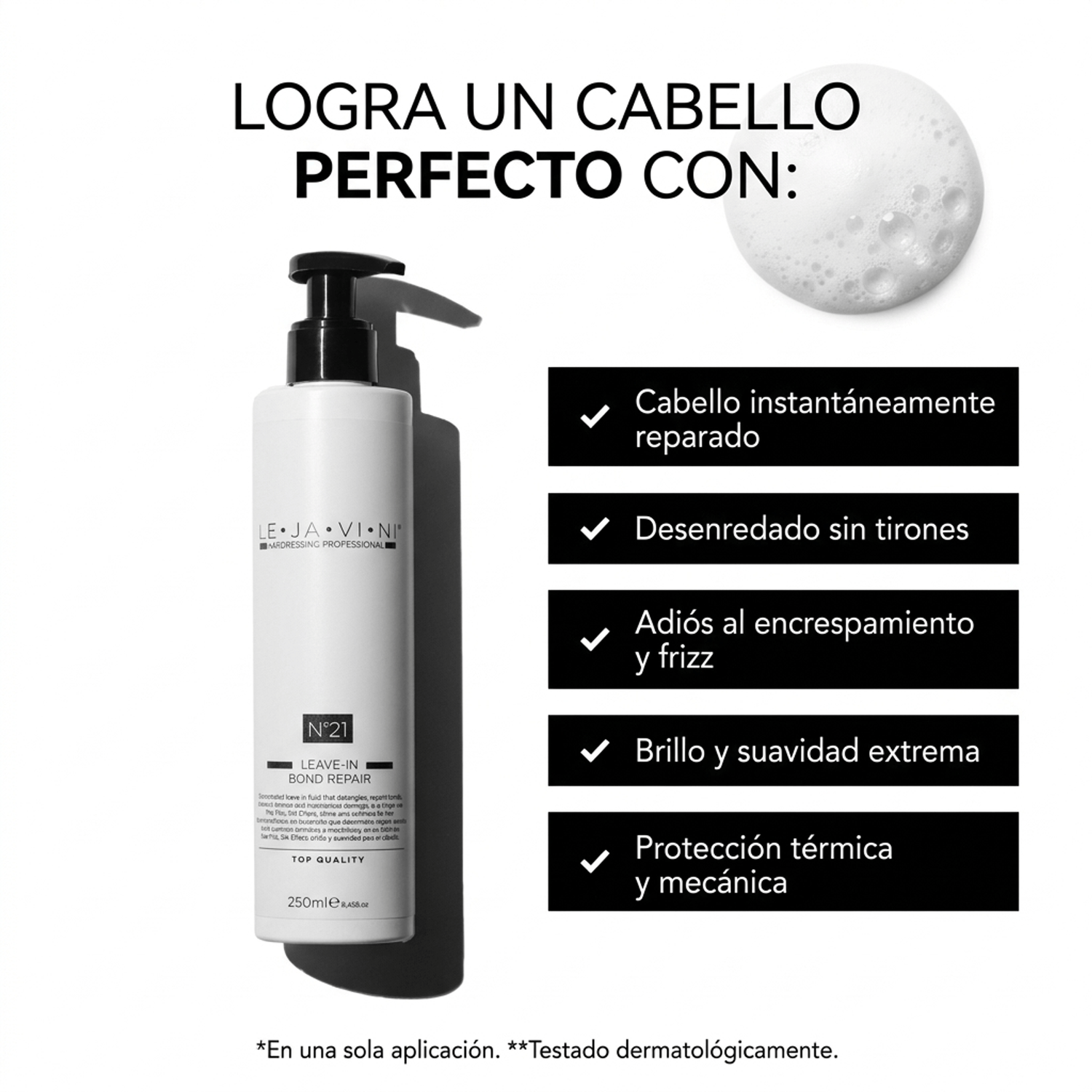 Acondicionador sin aclarado reparador beneficios proteínas aceites