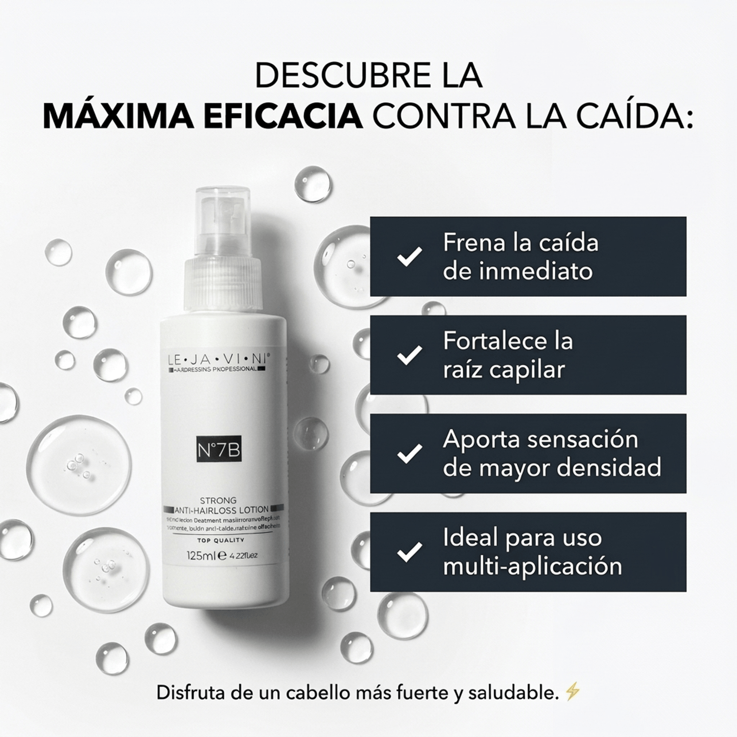 Loción anticaída cabello profesional Redensyl Nicomenthyl modo uso
