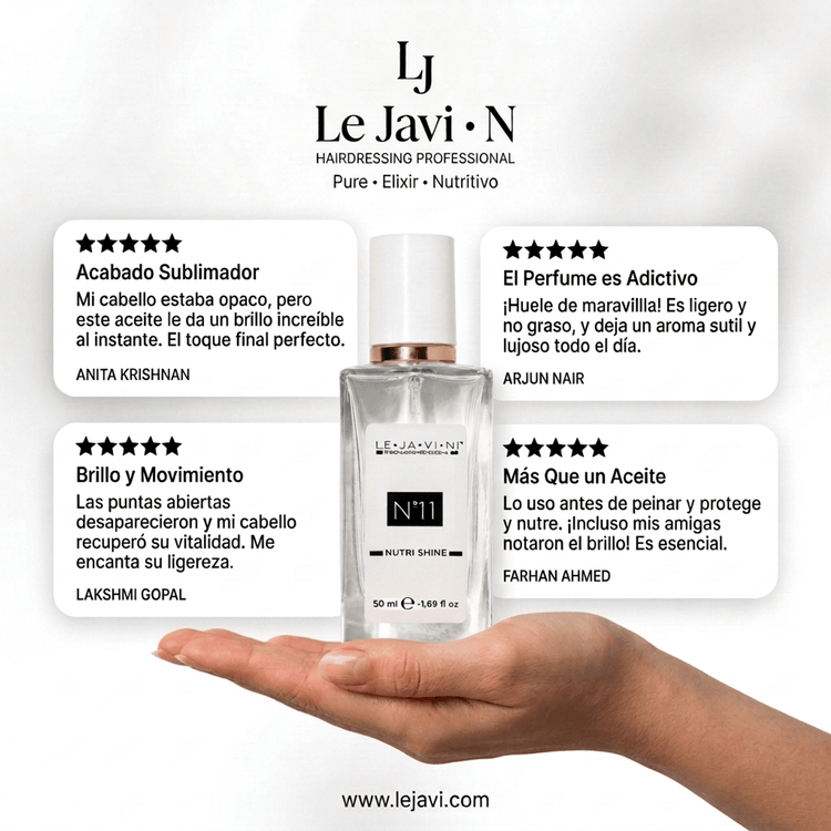 Lejavini Nutri Shine aceite capilar aplicación uso diario